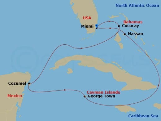 Itinerary map