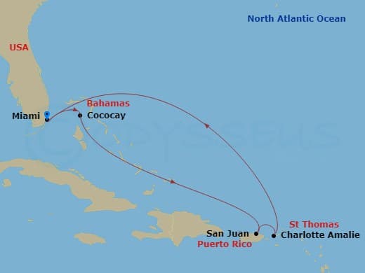 Itinerary map