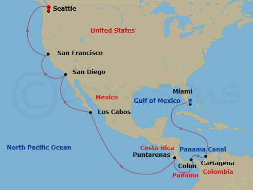 Itinerary map