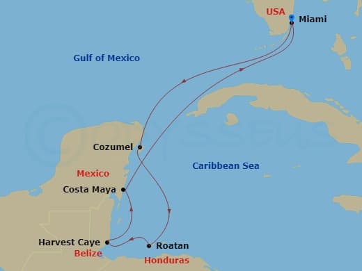 Itinerary map