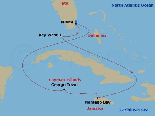 Itinerary map