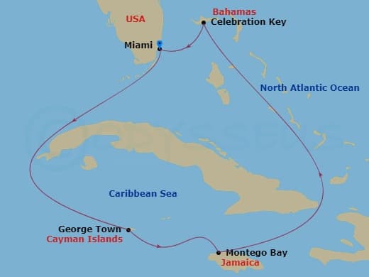 Itinerary map