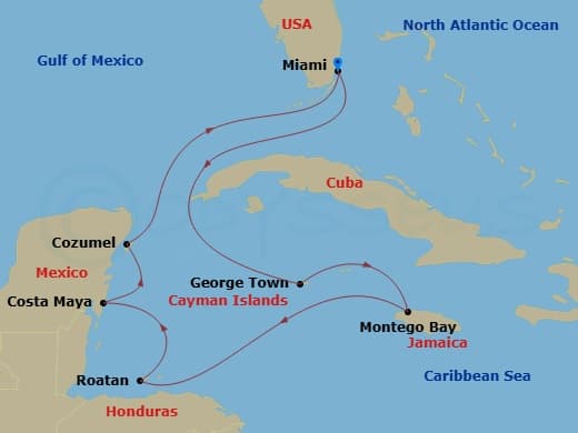 Itinerary map