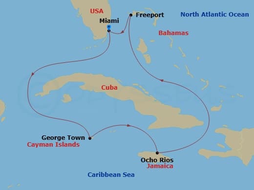 Itinerary map