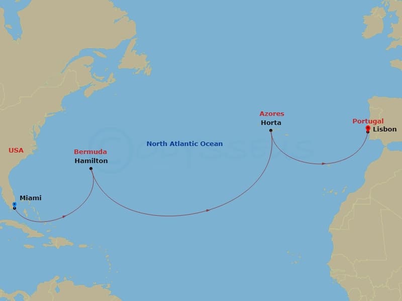 Itinerary map