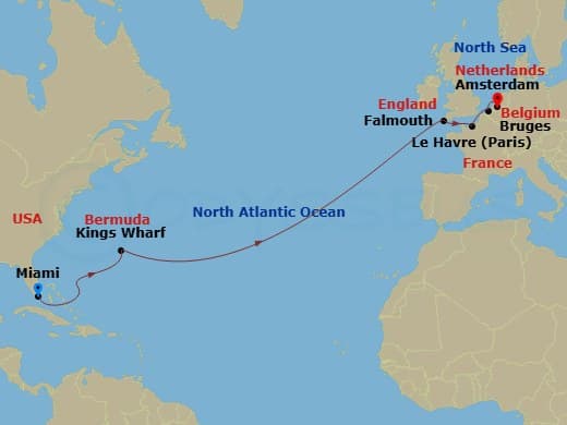 Itinerary map