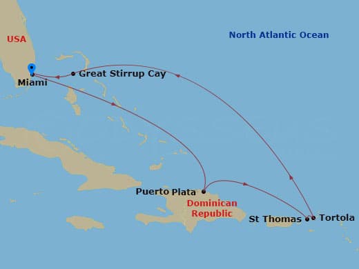 Itinerary map
