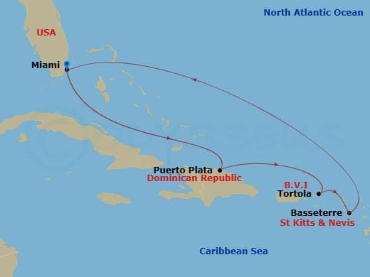 Itinerary map