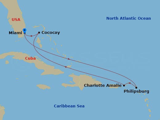 Itinerary map