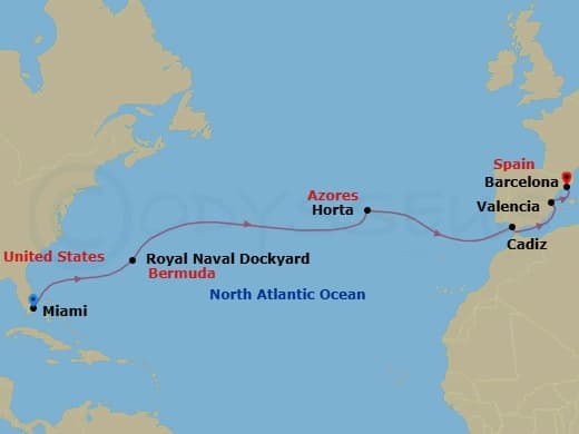 Itinerary map