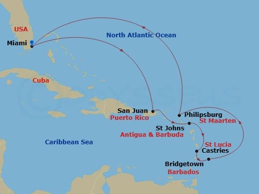 Itinerary map