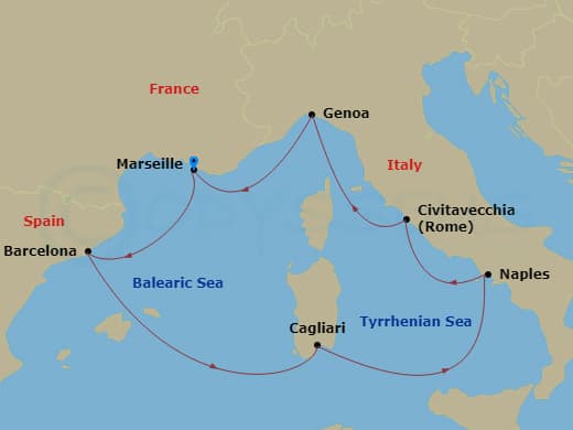 Itinerary map