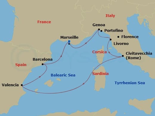 Itinerary map