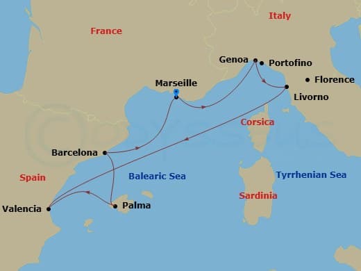 Itinerary map