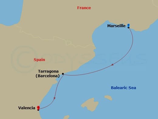 Itinerary map