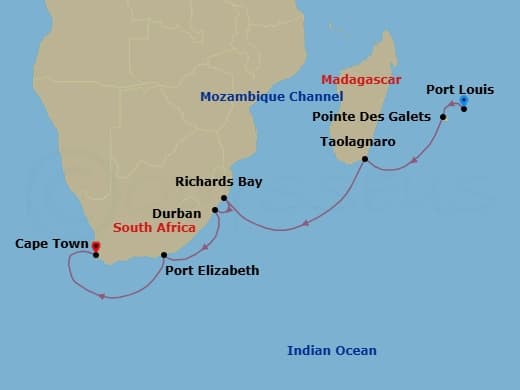 Itinerary map