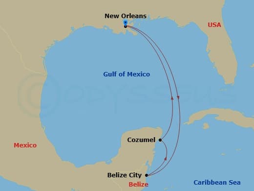 Itinerary map
