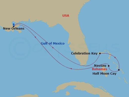 Itinerary map