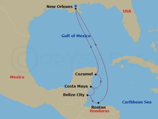 Itinerary map