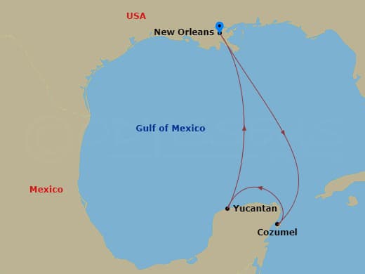 Itinerary map