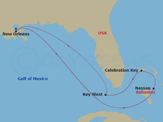 Itinerary map