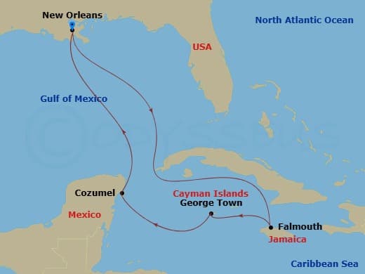Itinerary map
