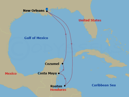 Itinerary map