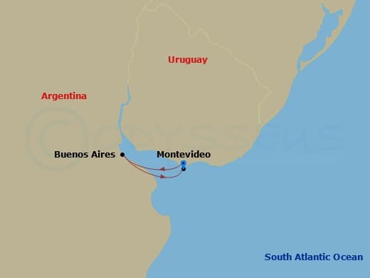 Itinerary map
