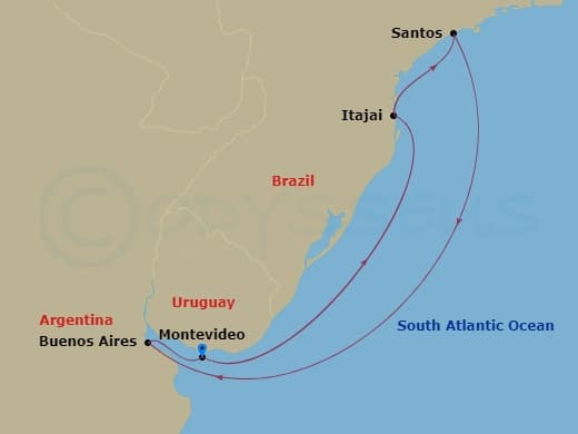 Itinerary map
