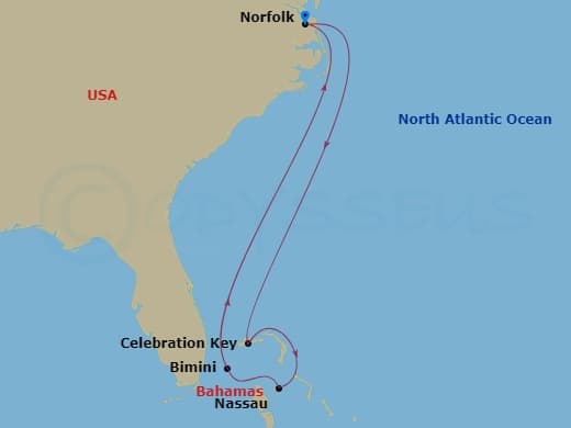 Itinerary map
