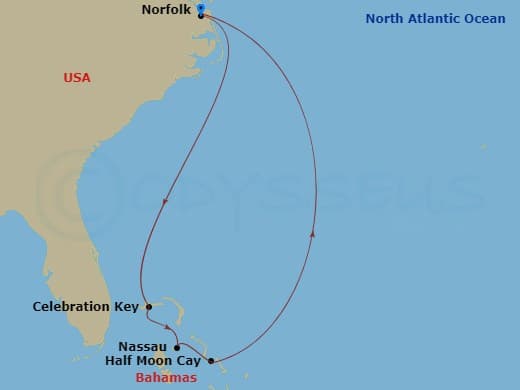 Itinerary map