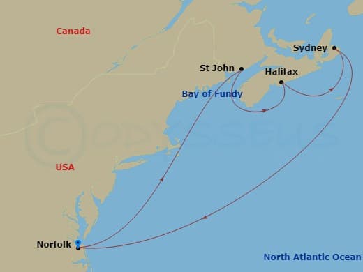 Itinerary map