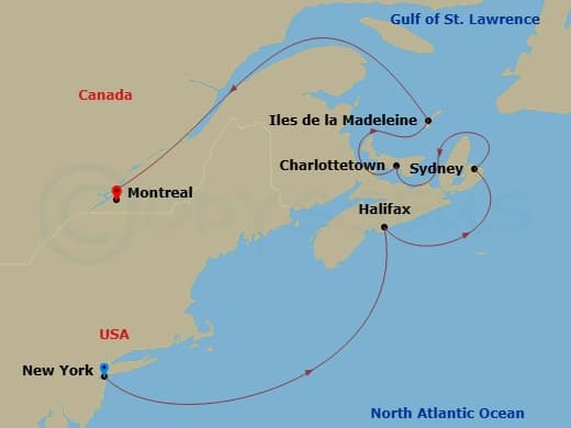 Itinerary map