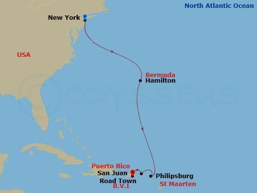 Itinerary map
