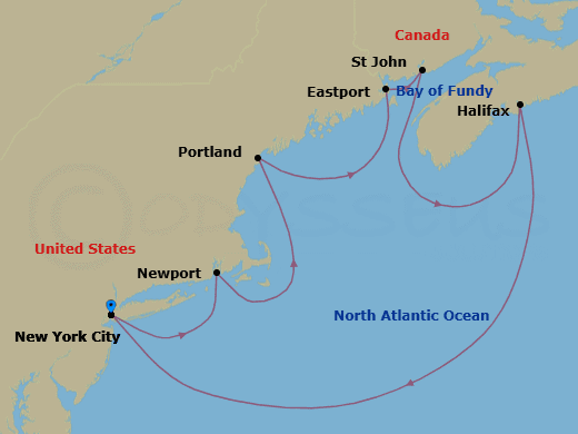 Itinerary map