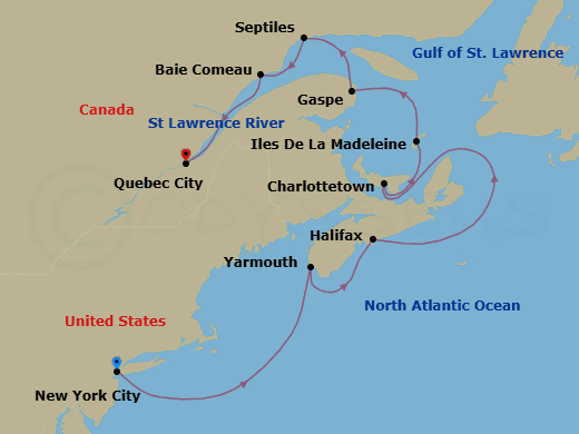 Itinerary map