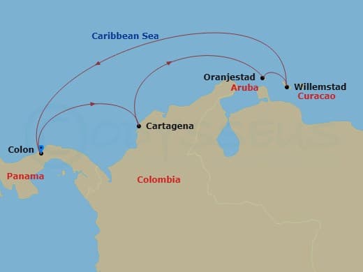 Itinerary map