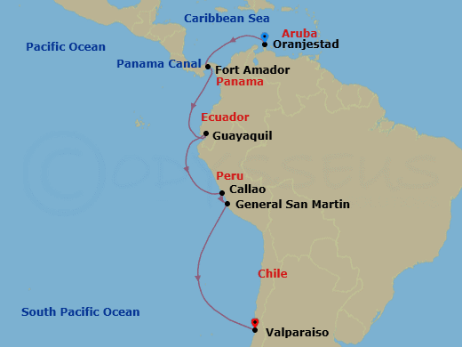 Itinerary map