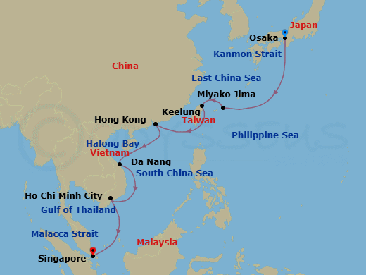 Itinerary map