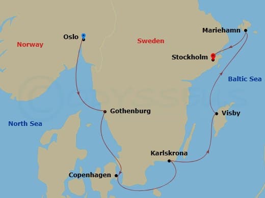 Itinerary map