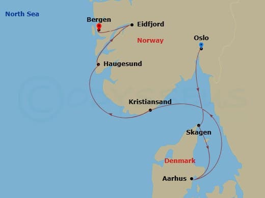 Itinerary map