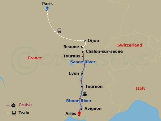 Itinerary map