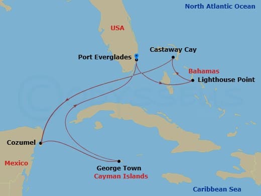 Itinerary map