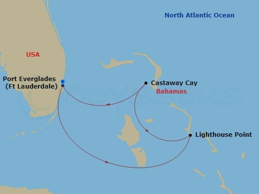 Itinerary map