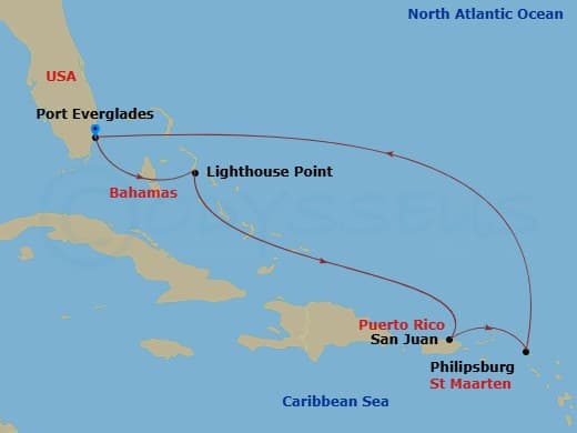 Itinerary map