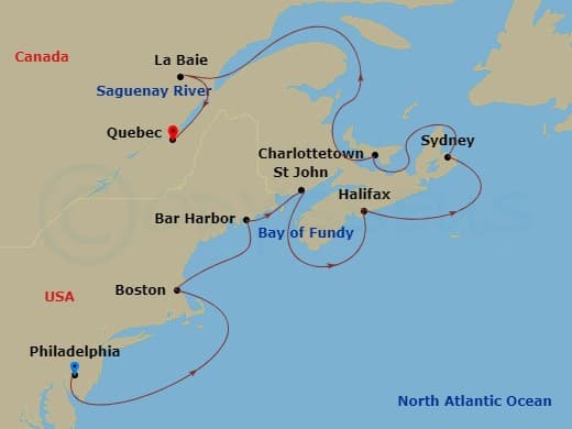 Itinerary map