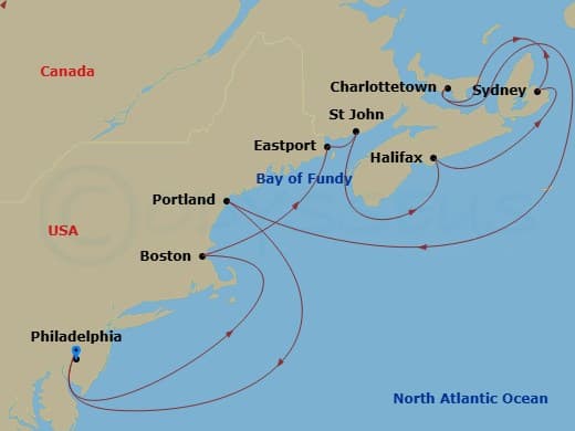 Itinerary map