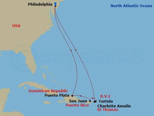 Itinerary map