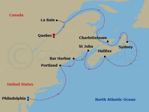Itinerary map