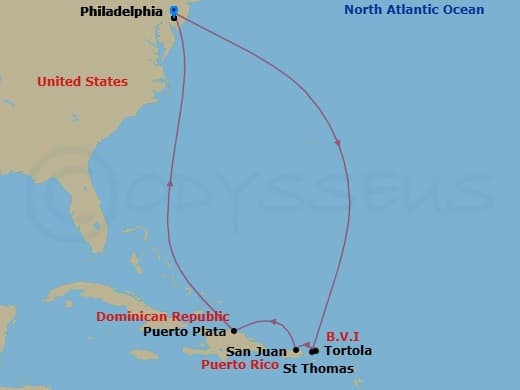 Itinerary map